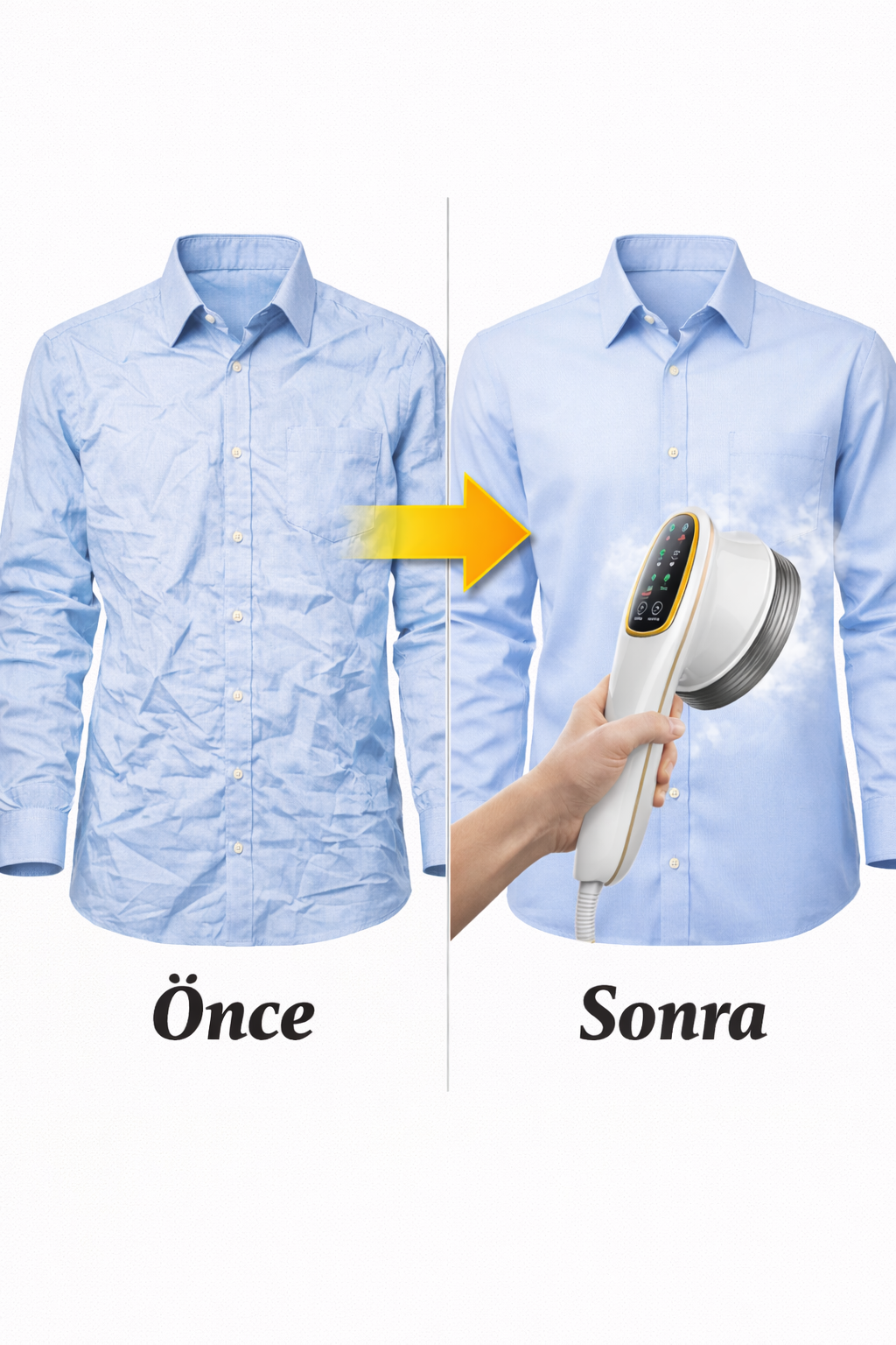 Zerihome™ Akıllı Buharlı Ütü | 3 Modlu Dokunmatik Teknoloji